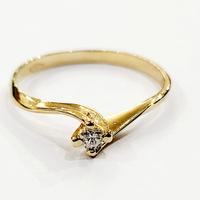 Anello solitario Donna Oro giallo 18 kt Diamante 