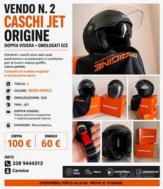 Caschi Jet ORIGINE Doppia Visiera - Taglia L