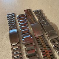 lotto 4 bracciali usati vintage da 18 per orologi