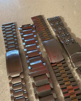 lotto 4 bracciali usati vintage da 18 per orologi