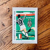 Cartolina Juventus Campione d'Italia Ugo Nespolo