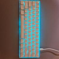 GamaKay 61 bianca acrilico 60% rgb usb-c