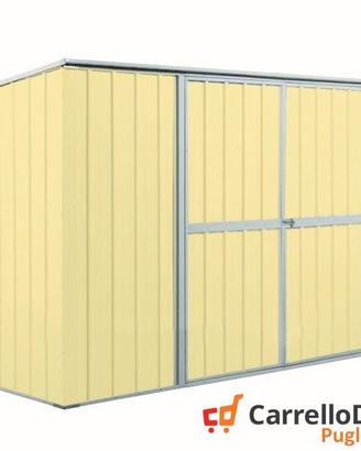 Casetta giardino in Acciaio 345x186cm - 6mq beige