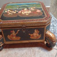  Cofanetto indiano d’arte dipinto a mano 
