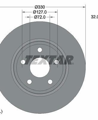 TEXTAR PRO 92274803 Disco freno Assale anteriore,