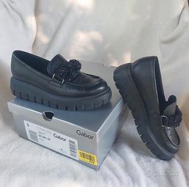 Mocassini Gabor platform in pelle