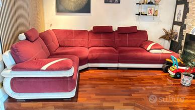 Divano angolare artigianale di design- 323 x 222cm