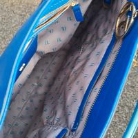 borsa Trussardi a tracolla blu e azzurro +charm