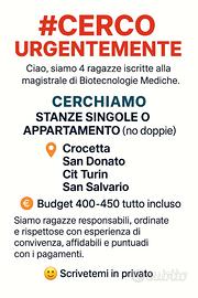 Appartamento o 4 stanze singole