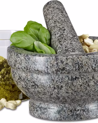 Mortaio e Pestello, Granito Vero Massiccio,Ø 17 cm