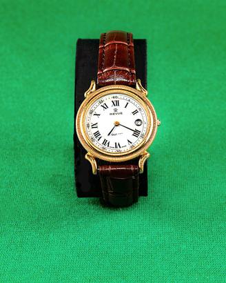 Orologio Revue ref 71049, placcato oro, anni 80