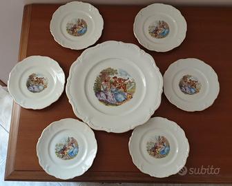 Servizio piatti dessert/frutta vintage - Bavaria