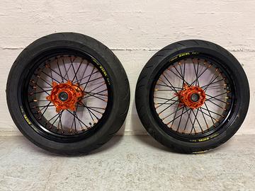 Cerchi 17 Excel Faba motard ktm GOMMATI NUOVI