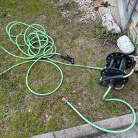 Giardino:  rullo avvolgitubo con budella, 12 m