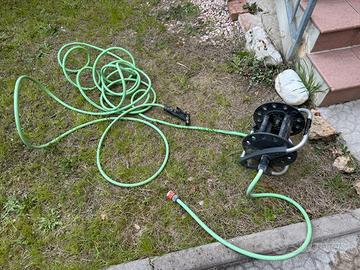 Giardino:  rullo avvolgitubo con budella, 12 m