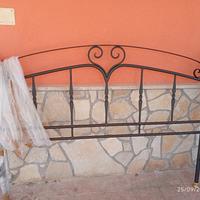 Testiera per letto in ferro battuto + rete in dogh