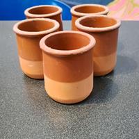 Vasetti terrine n.5 pz. in coccio di terracotta