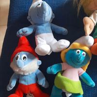 puffi circa 20 cm ( puffetta, grande puffo,puffo)