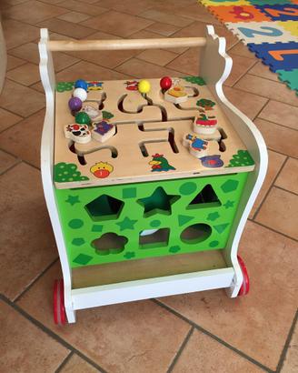 Carrello multi gioco in legno