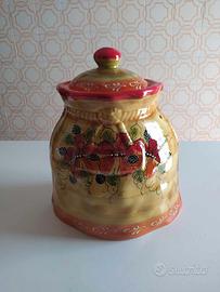 porta patate in ceramica dipinto a mano