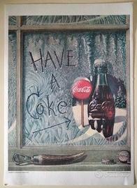 Poster Coca-Cola su carta ruvida