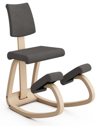 Varier Variable Plus legno natural tess grigio