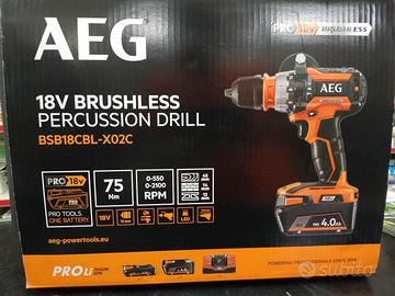 Trapano Avvitatore a Batteria AEG BSB18CBL-X02C 18