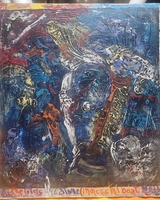 Dipinto Materico Anno 1989 - Dimensioni 50x60 cm
