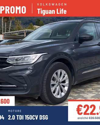 Volkswagen Tiguan Life 2.0 TDI 150CV DSG