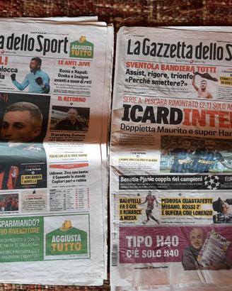 3 giornali gazzetta dello sport del Pescara