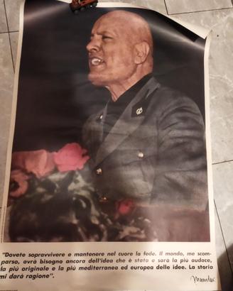 Manifest Benito Mussolini post bellico