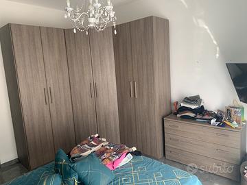 Armadio, con struttura letto e comó