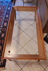 tavolino in ciliegio con cristallo 