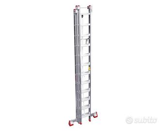 Scala in alluminio prof. telescopica 3 rampe