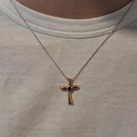 Collanina bicolore 18 carati con rubino