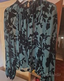 Blusa Paola Frani in seta lavorata a velluto