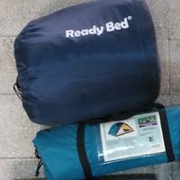 set campeggio: tenda, letto, sacco a pelo
