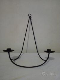 Candelabro a muro ferro battuto a mano