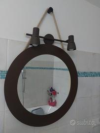 specchio bagno rotondo + luci