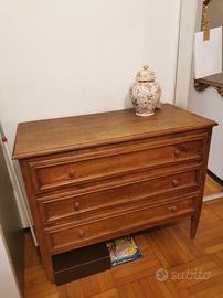 Cassettiera comò legno massello 3 cassetti vintage