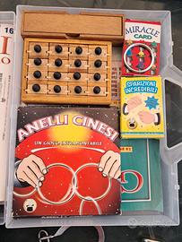 Lotto giochi ingegno rompicapo legno e carte
