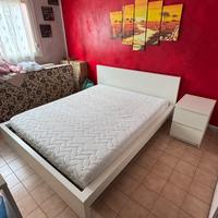 Struttura letto Ikea Malm + materasso Memory Foam