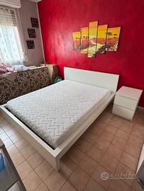 Struttura letto Ikea Malm + materasso Memory Foam