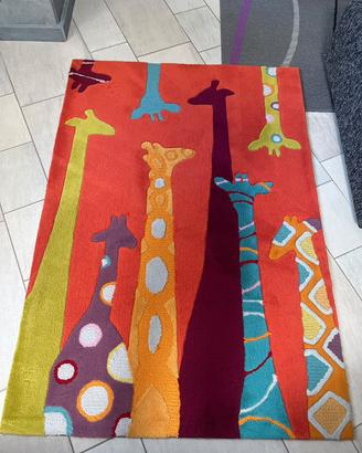 Tappeto giraffe arancione