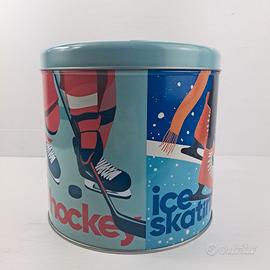 Scatola latta Balocco Pandoro vintage Winter Sport
