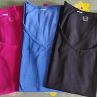 Set 3 magliette donna da palestra o running cotone