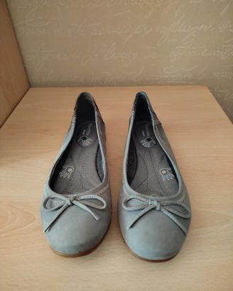 Ballerine Bata linea Ortholite in suede blu