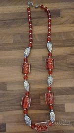collana rossa per signore 