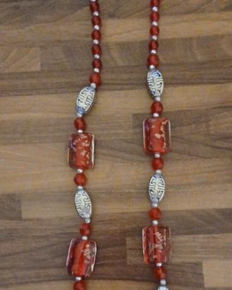 collana rossa per signore 