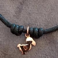 Ciondolo DoDo Junior in oro rosa e smalto azzurro